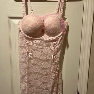 Jezebel Lace Chemise in Soft Pink
